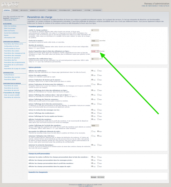 Limite augmentée à 9999 pour l’option - Durée d’apparition dans la liste des utilisateurs en ligne.png