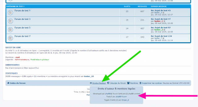 phpBB - Extension - Toggle Credits - Affichage des droits d'auteurs & mentions légales dans une bulle superposée au forum.png