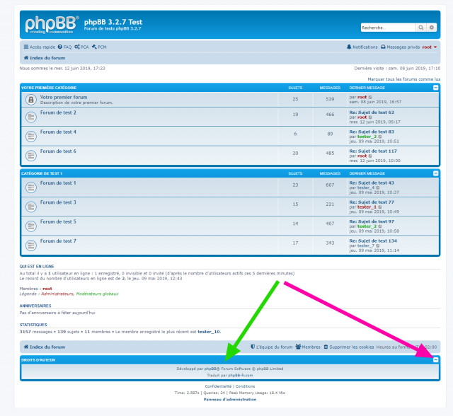 phpBB - Extension - Copyrights collapse - Possibilité de masquer le cadre contenant les droits d'auteurs & mentions légales.png