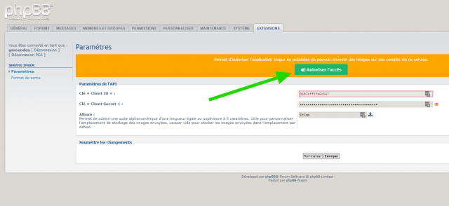 phpBB - Extensions - Imgur - Paramètres de l’extension - Autorisation de l’application Imgur.png