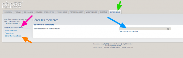 phpBB - Extension - Linked Accounts - Paramètres - Gérer les membres 01.png