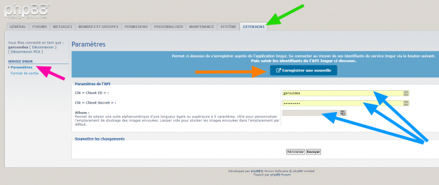phpBB - Extensions - Imgur - Paramètres de l’extension - Clés de l’application Imgur.png