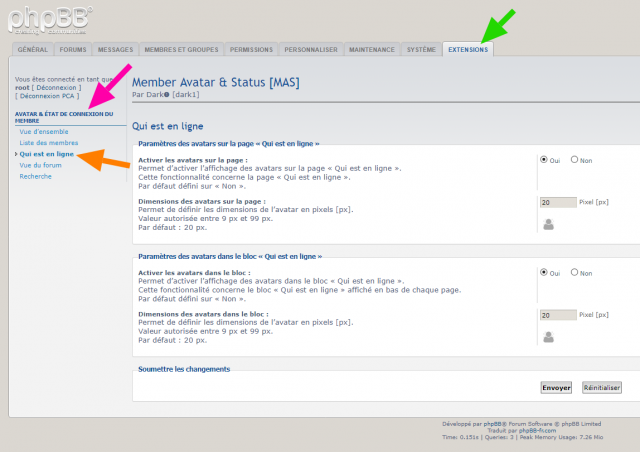 phpBB - Extension - Member Avatar & Status - Paramètres - Qui est en ligne.png