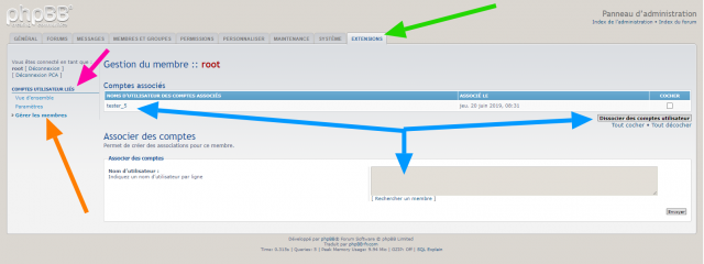 phpBB - Extension - Linked Accounts - Paramètres - Gérer les membres 02.png