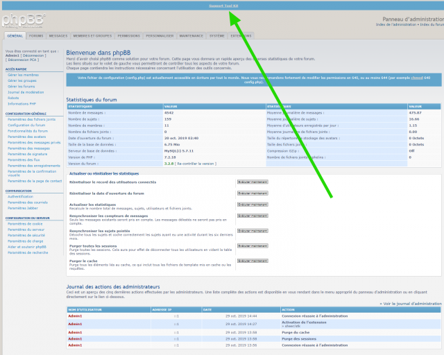 STK link - Panneau d’administration - Lien vers l’outil Support Toolkit.png (166.69 Kio) Vu 143841 fois STK link - Panneau d’administration - Lien vers l’outil Support Toolkit.png